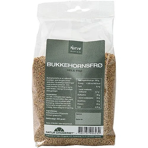 Bukkehornsfrø hele 500 g